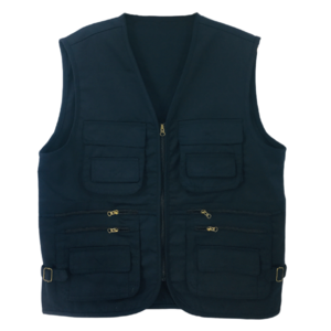 Men's Multi Pockets Denim Cargoes Fisherman Vest Waistcoat For climbing fishing Hiking Journalist Photography Camping Vest