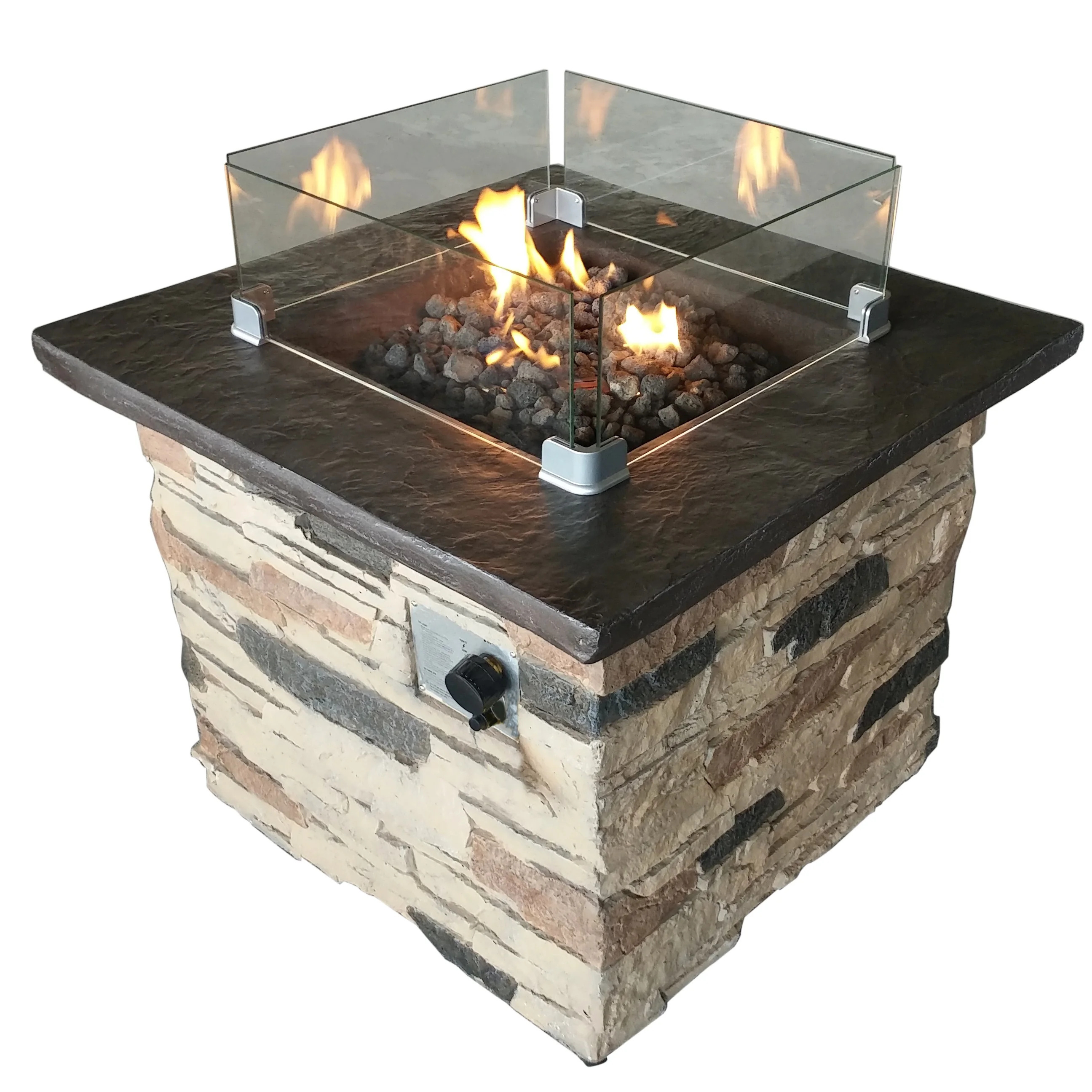 GRC/concrete Propane Gas Fire Pit Table for outdoor use