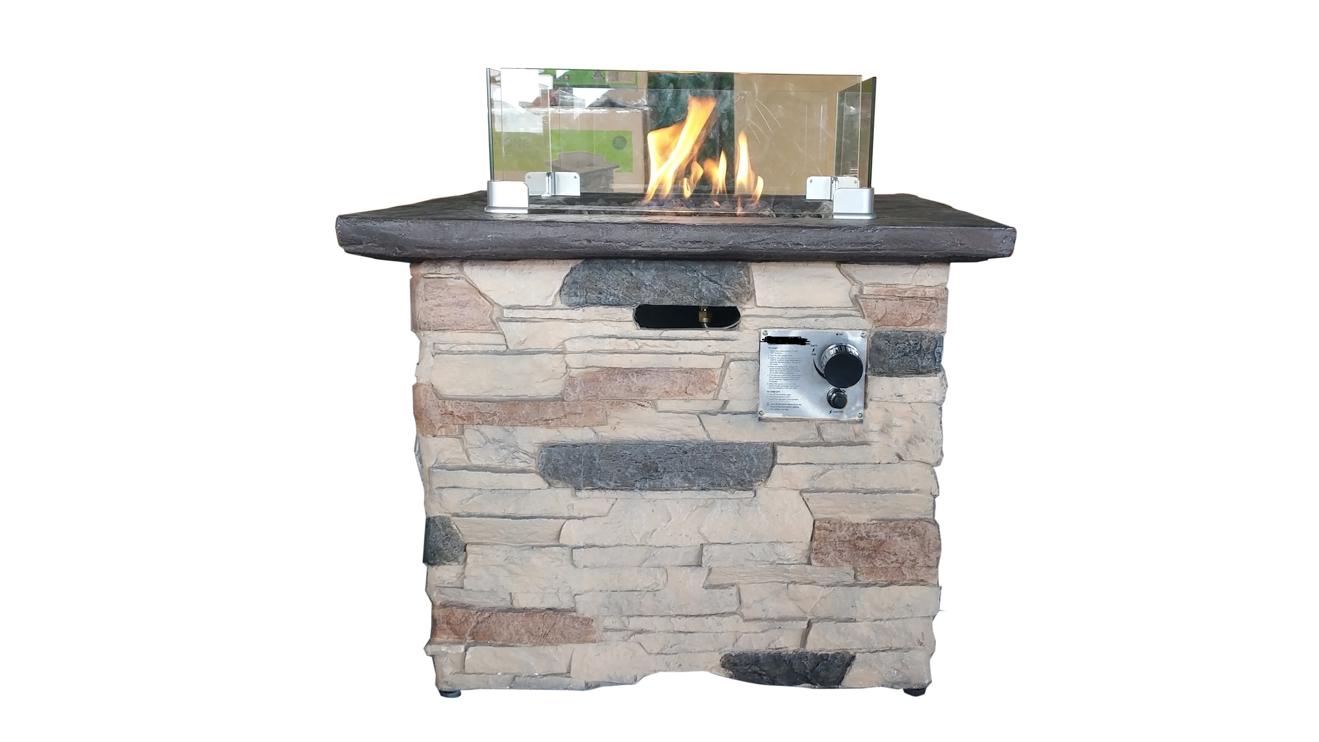 GRC/concrete Propane Gas Fire Pit Table for outdoor use