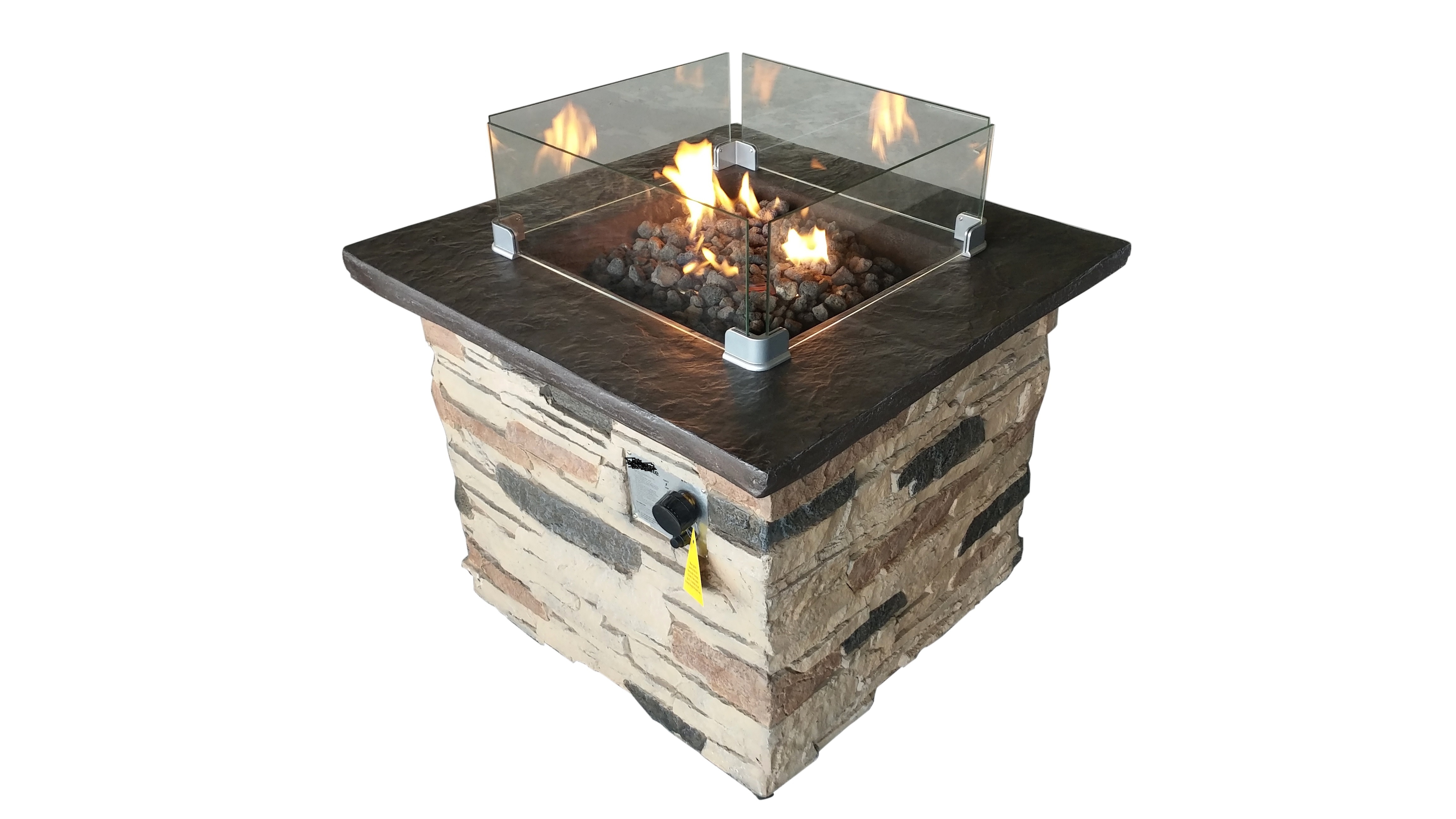 GRC/concrete Propane Gas Fire Pit Table for outdoor use