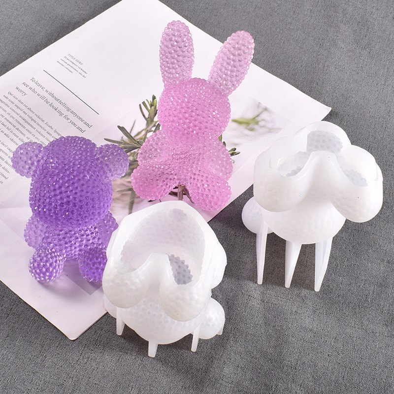 diy crystal drop glue mold lovely three-dimensional style animal table silica gel spot wholesale DIY gift