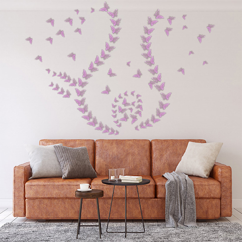 High Quality 3D Hollow Paper Wall Sticker 3d wall decal Wedding party decoration background butterflies