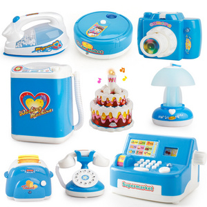 Tiktok simulates every kitchen mini small appliances Blue series oven microwave ovens a variety of educational toys