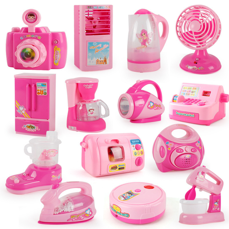 Simulate every kitchen mini small appliances series washing machine rice cooker many children's toys