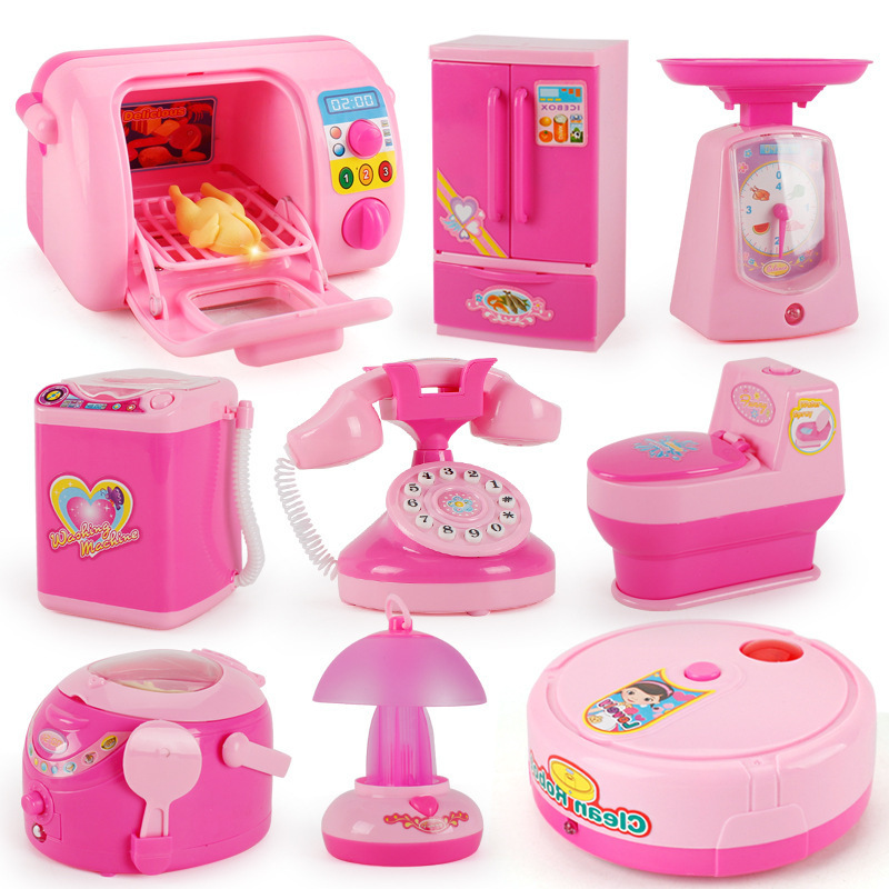 Simulate every kitchen mini small appliances series washing machine rice cooker many children's toys