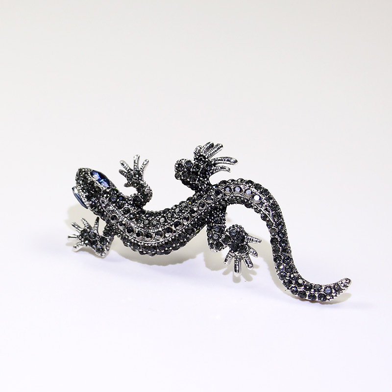 Personality hipster suit brooch lizard gecko pin Alloy animal corsage collar wholesale manufacturers