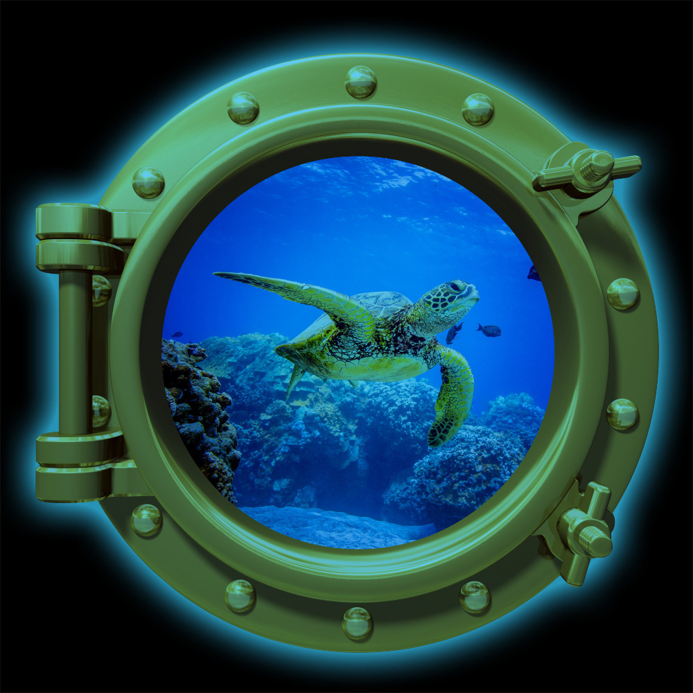 lvfan KYYG014 Porthole wall children's room decorative can remove glow-in-the-dark stickers for glowing tu