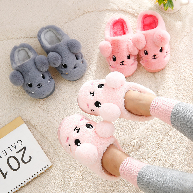 Children's slippers Boys cotton Autumn and winter girls cute toddler indoor promotional gifts