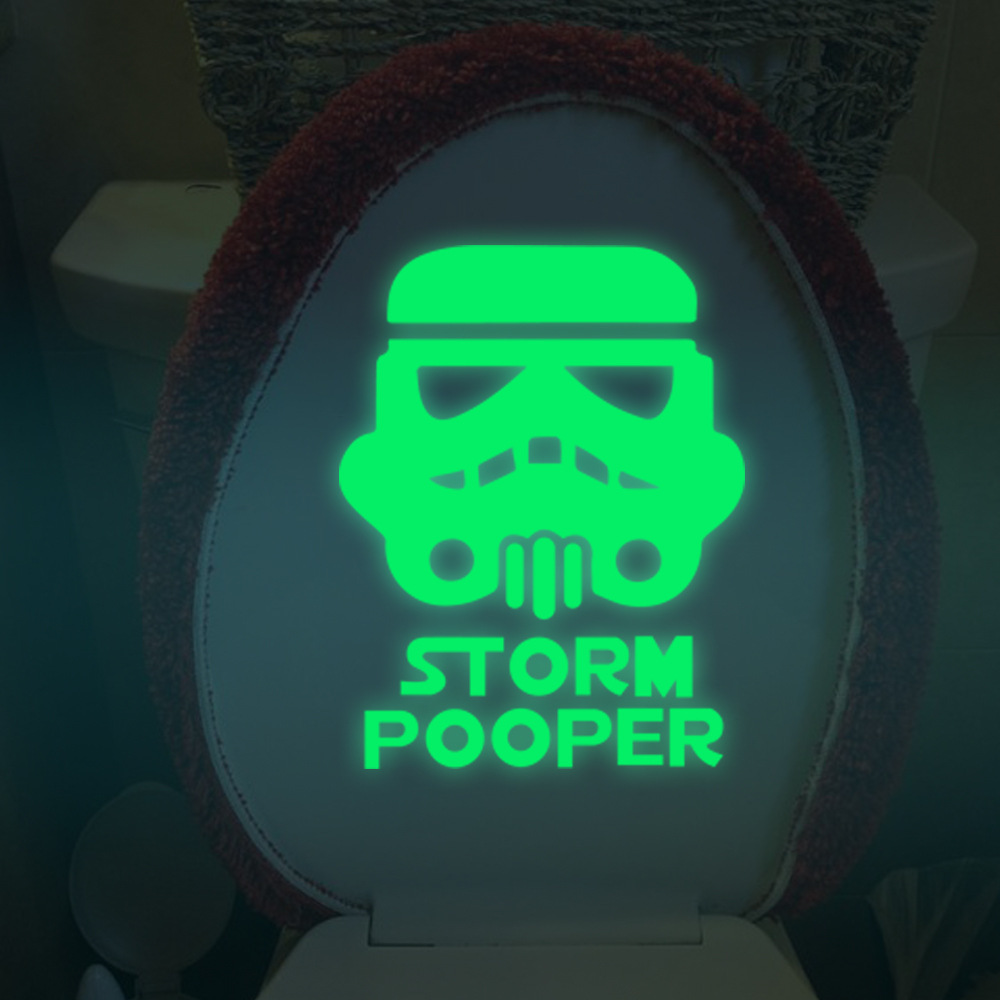 lvfan XYM015 Carved Star Wars Toilet with glow-in-the-dark stickers for living room bedroom bathroom