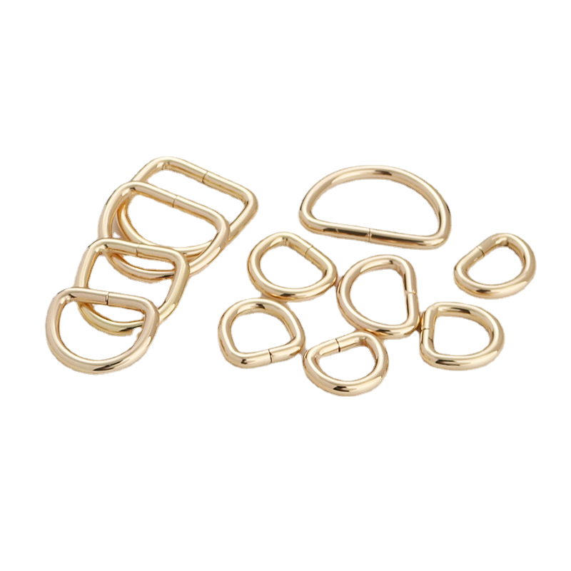 Bag accessories Metal D- Iron cable shaped Garment semicircle ring