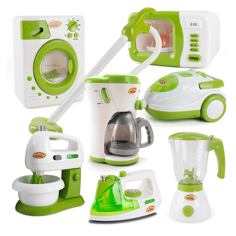 Play every home toy simulation small household appliances multi-functional vacuum cleaner coffee bread machine stalls selling fa