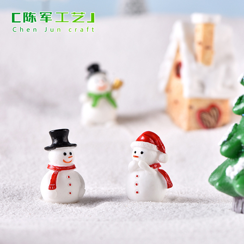 New Christmas Claus Snowman decoration accessories landscape stocking gift bells resin ornaments