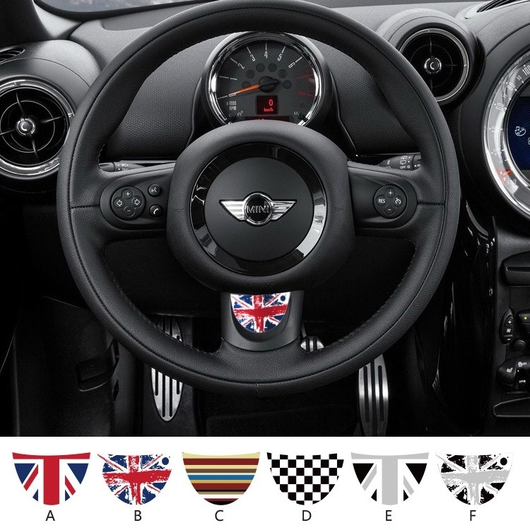 yitie for mini car sticker For Mini steering wheel under the semicircle personality