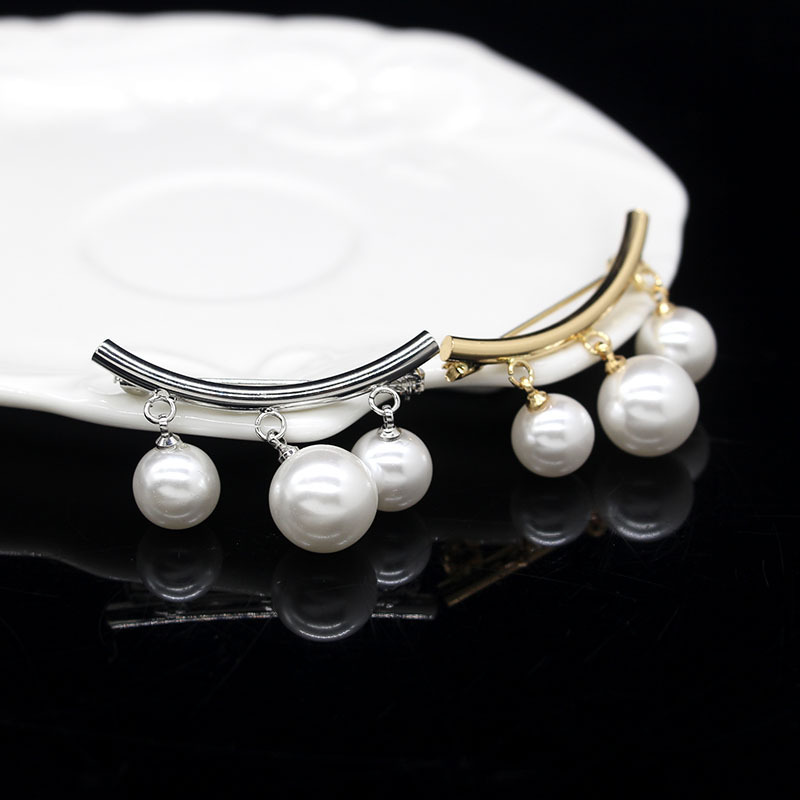 Fashion high-end brooch cardigan Pearl silk scarf collar pin anti-slip waist clothing accessories