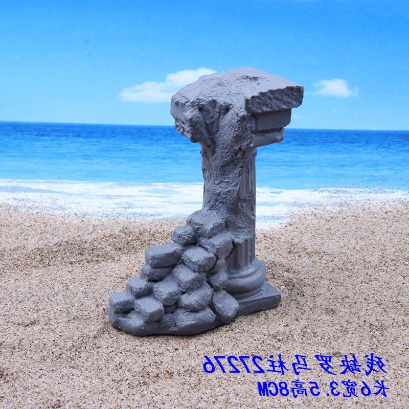 Broken Roman column stone Aquarium fish tank landscape decoration DIY scene accessories