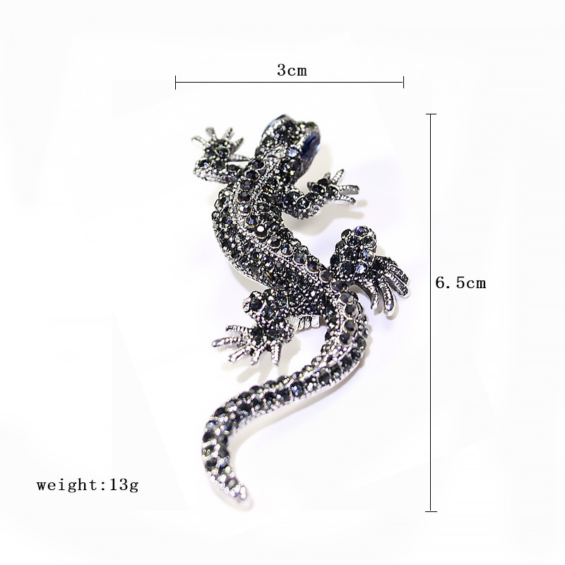 Personality hipster suit brooch lizard gecko pin Alloy animal corsage collar wholesale manufacturers