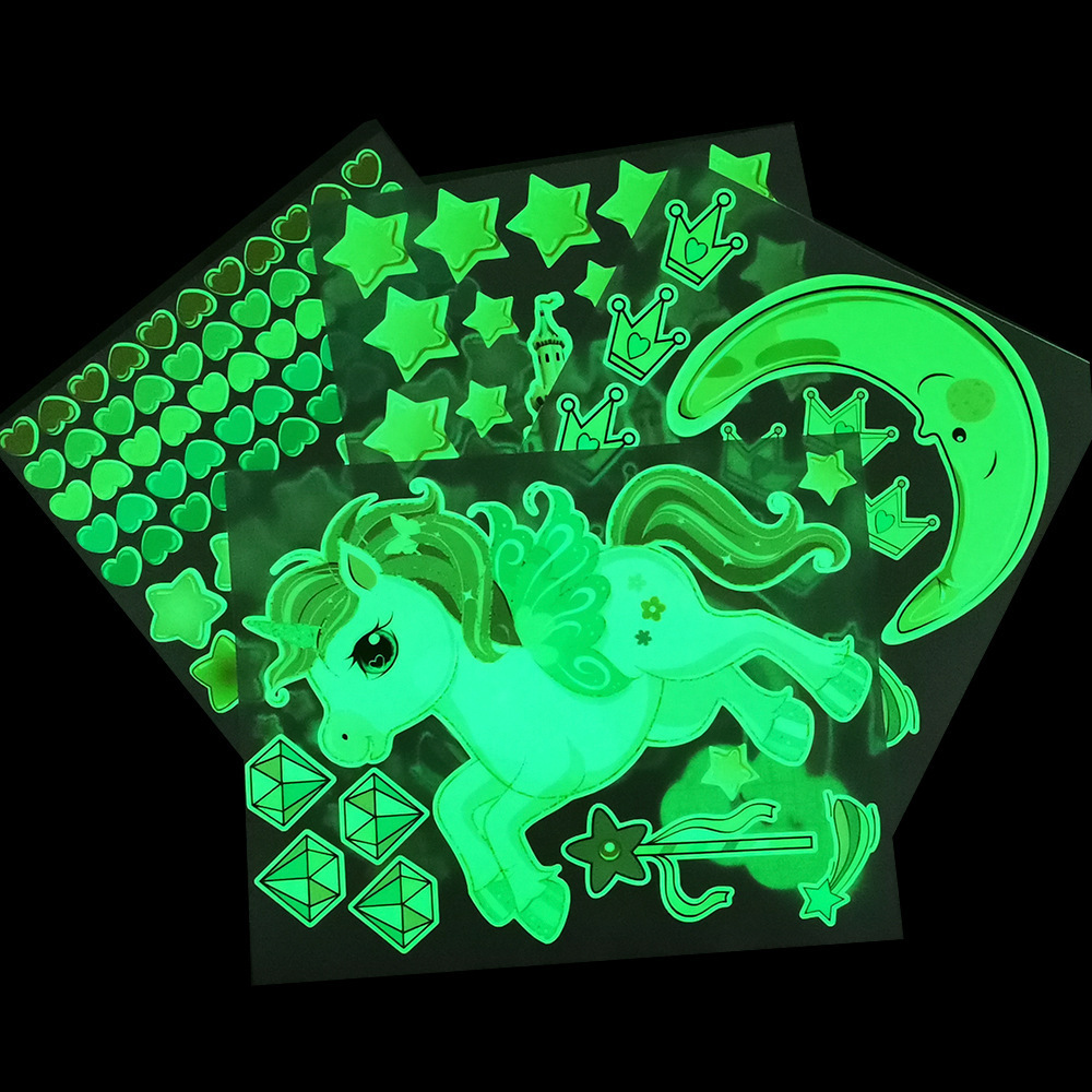 lvfan YGP017 Glow-in-the-dark Fantasy Castle Stars Fluorescent stickers children's room self-adhesive cartoon wa