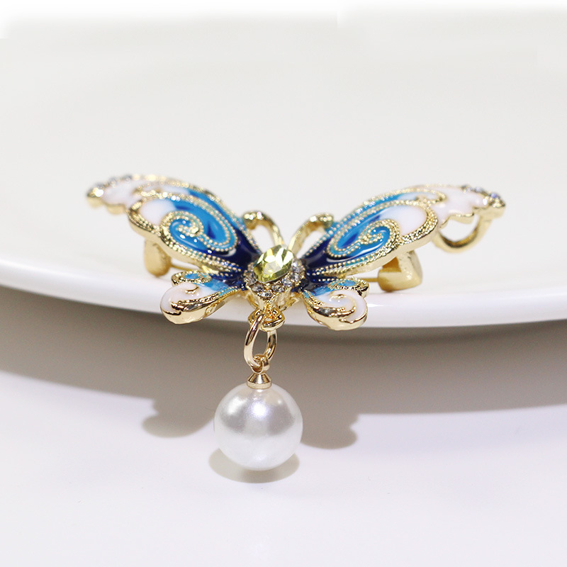 Fashion simple jewelry drop oil enamel alloy moire brooch pin corsage accessories manufacturers direct supply