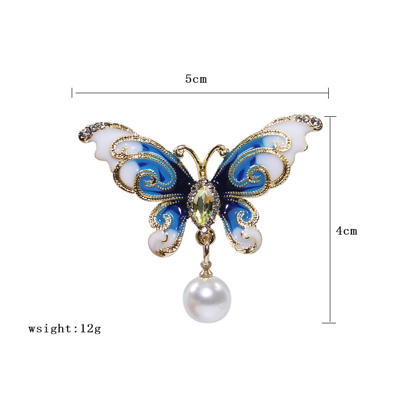 Fashion simple jewelry drop oil enamel alloy moire brooch pin corsage accessories manufacturers direct supply