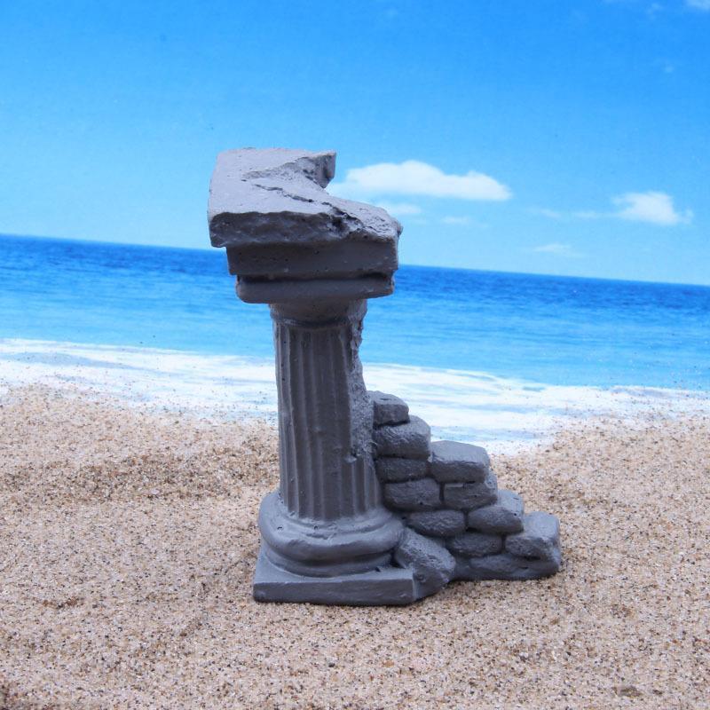 Broken Roman column stone Aquarium fish tank landscape decoration DIY scene accessories