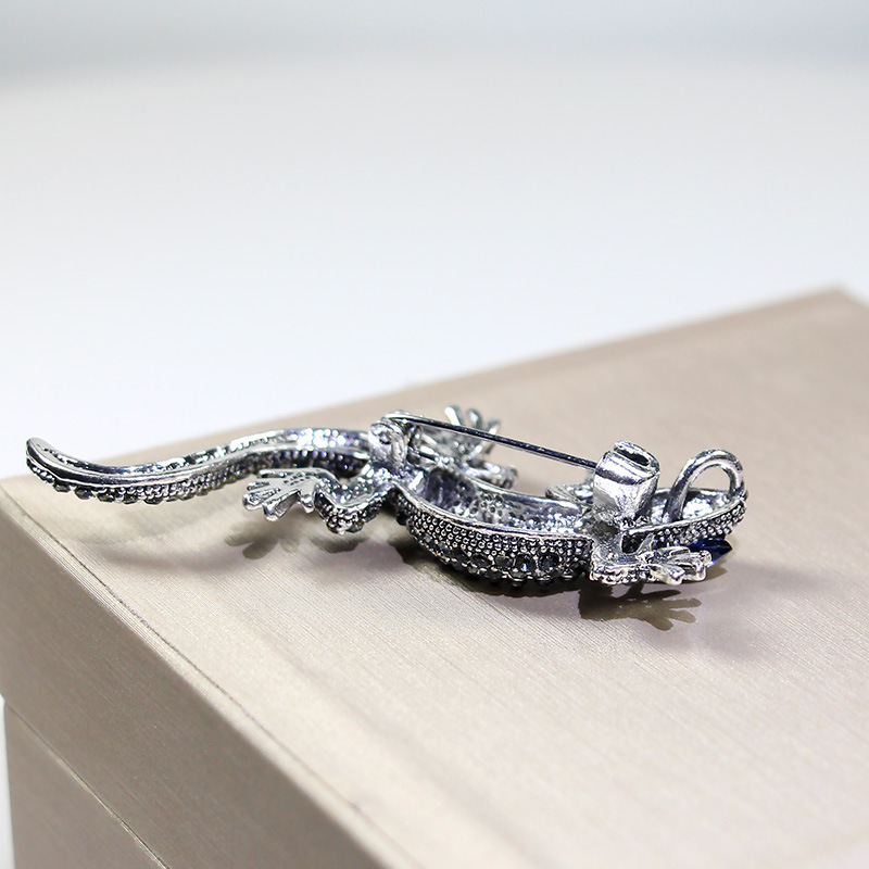 Personality hipster suit brooch lizard gecko pin Alloy animal corsage collar wholesale manufacturers