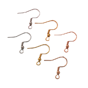 2405 minbo DIY Accessories Stainless Steel earhook Spring Hook with bead Base Earring Anti-allergy earring