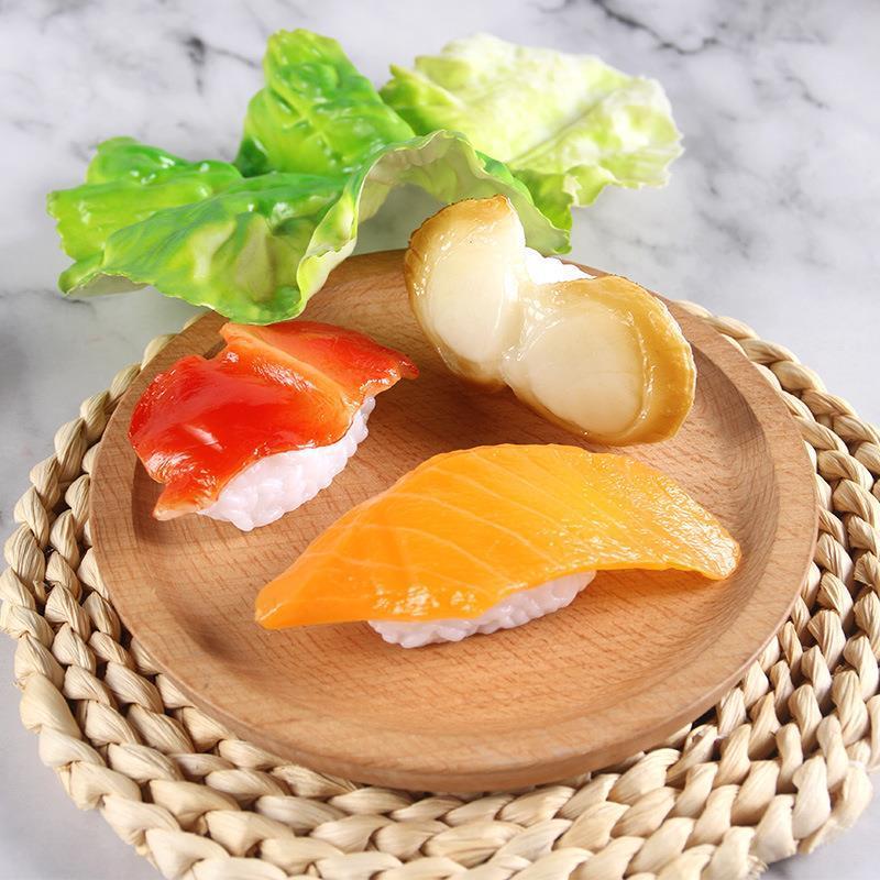 wangdun PVC simulated food Japanese warship Sea urchin fish roe Sushi Play model shot props decorativeminiatures