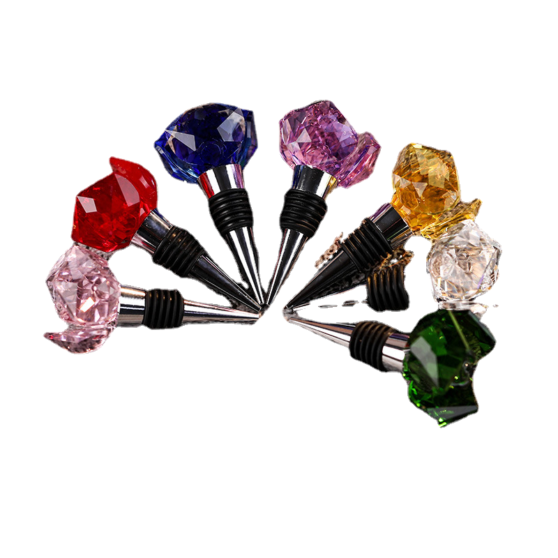 European crystal wine bottle stopper Bear rose vacuum sealing