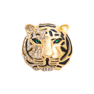 Fashion vintage Tiger Brooch 12 Zodiac animal corsage men's suit shirt accessories