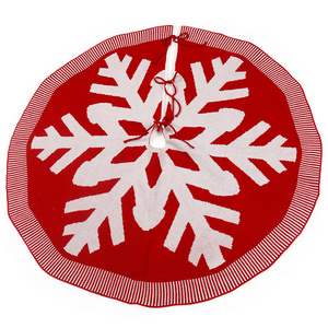 CRAFT yixin 2021 New Christmas Tree dress Knitted snowflake pattern ornaments 120cm red tree apron