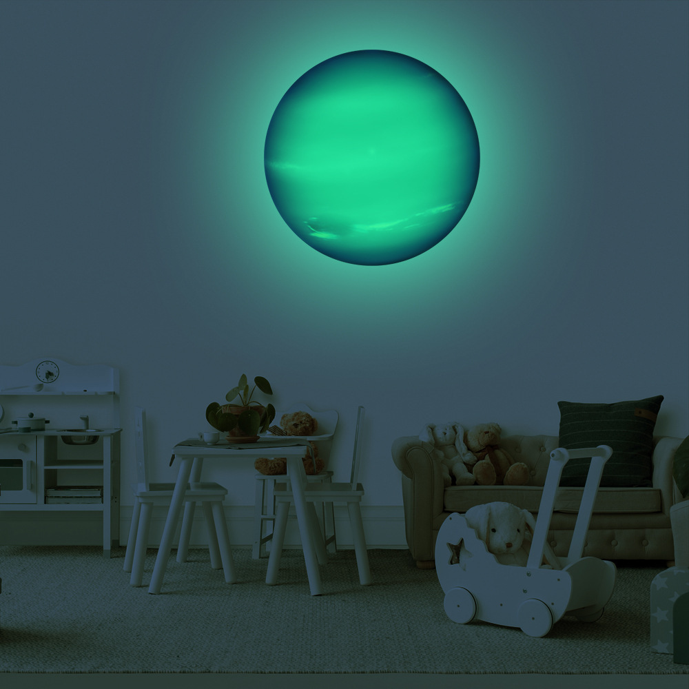 30cm luminous solar system eight planets Neptune fluorescent stickers foreign trade hot children's room decorative wall