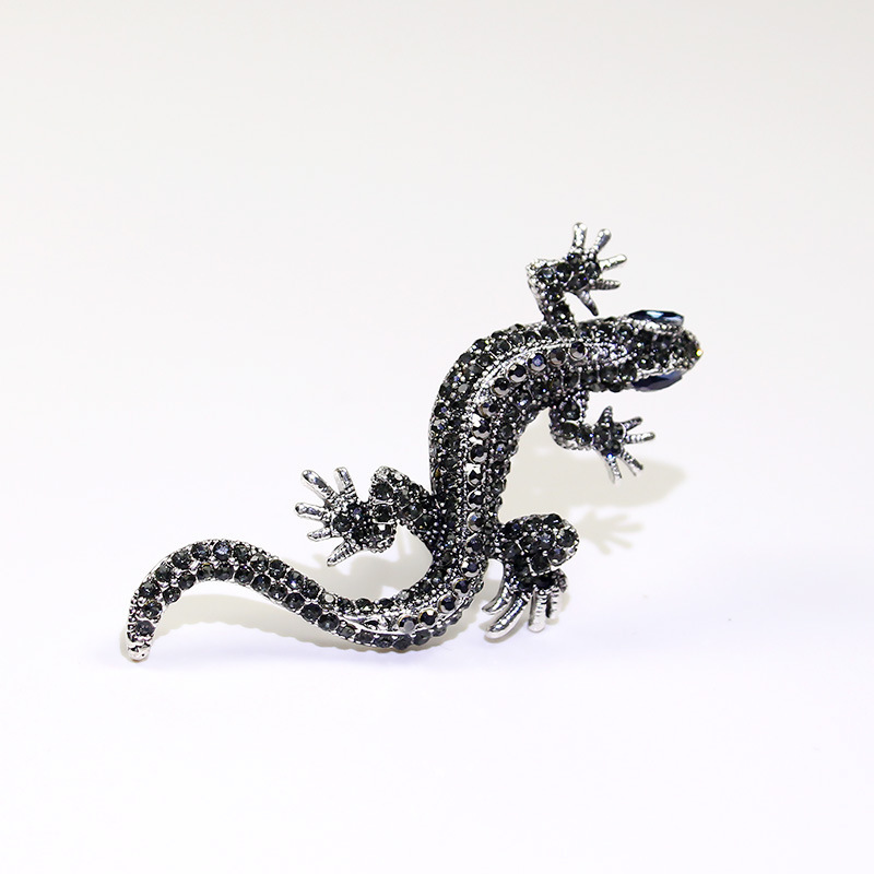 Personality hipster suit brooch lizard gecko pin Alloy animal corsage collar wholesale manufacturers