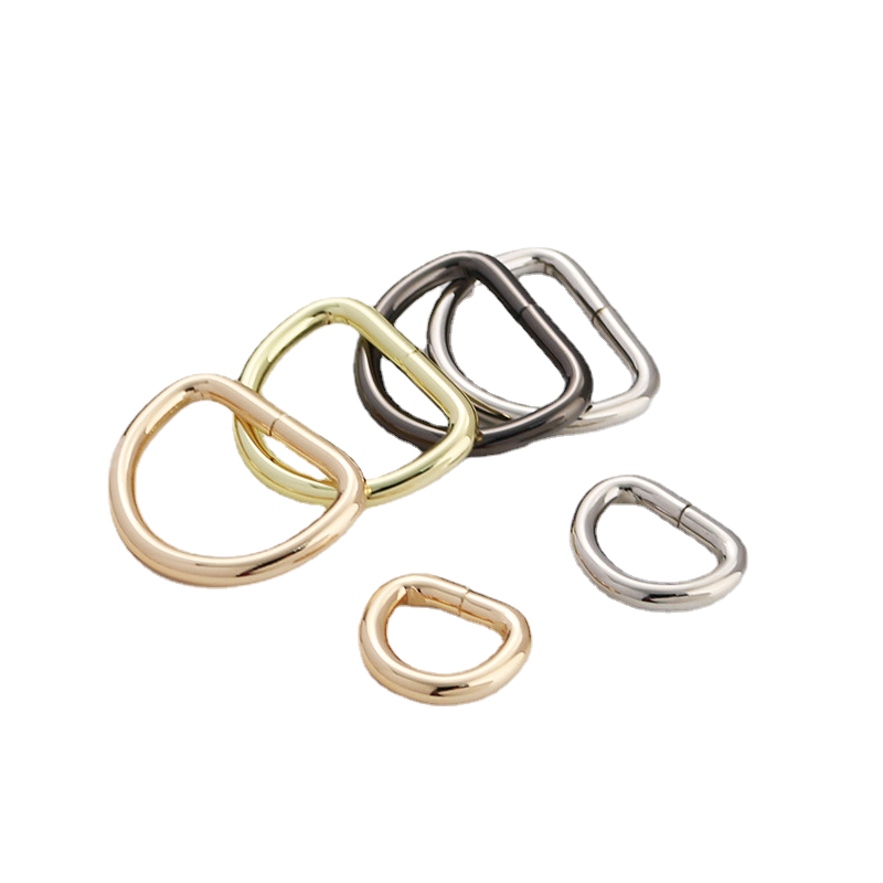 Bag accessories Metal D- Iron cable shaped Garment semicircle ring