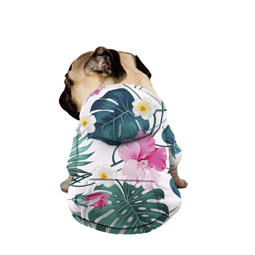 MOQ 1pc Wholesale Multicolor Hawaiian Pattern Simply Soft Blank Dog Hoodie Ropa Para Perros Dog Sweater Pet Clothes Dropshipping