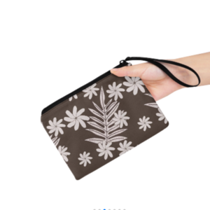 Cheap Wholesale Coin Purses Polyester Canvas Polynesian Hawaiian Leaf Pattern Gift Bag for Small Business Logo Custom Coin Purse