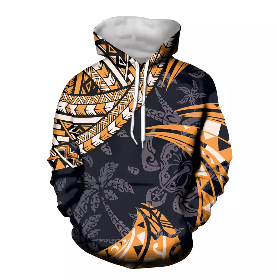 Personalized Western America Football Team Clothing Men's Plus Size Hoodies Sweatshirts Polynesian Tribal Design Pullover Shirts