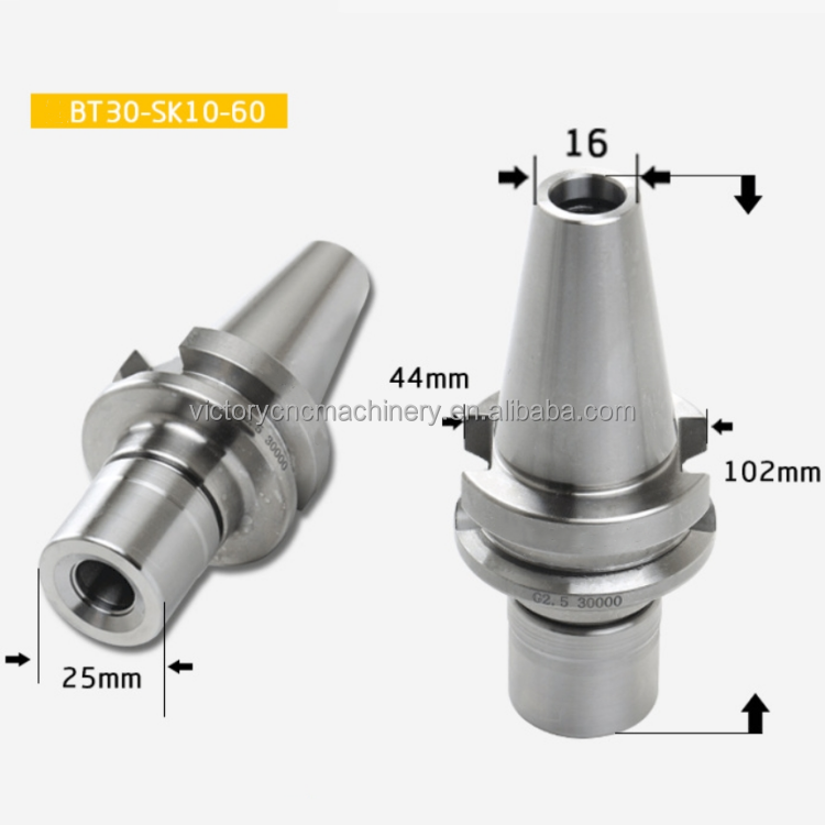 BT30-SK10-60 BT30-SK16-60 High Accuracy Collet Holder Collet Chuck Tool Holders End Mill Holders For Spindle Motor