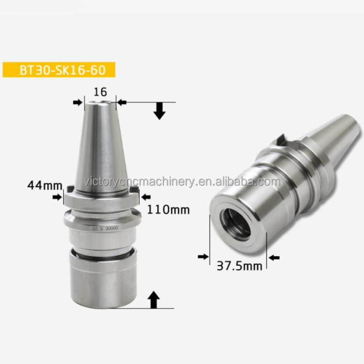 BT30-SK10-60 BT30-SK16-60 High Accuracy Collet Holder Collet Chuck Tool Holders End Mill Holders For Spindle Motor