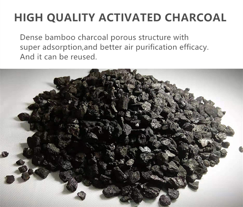 200G Odor Absorber Activated Bamboo Charcoal Air Purifying Bag Nature Fresh Musty Odor Eliminator VCPC Bamboo Charcoal Bag