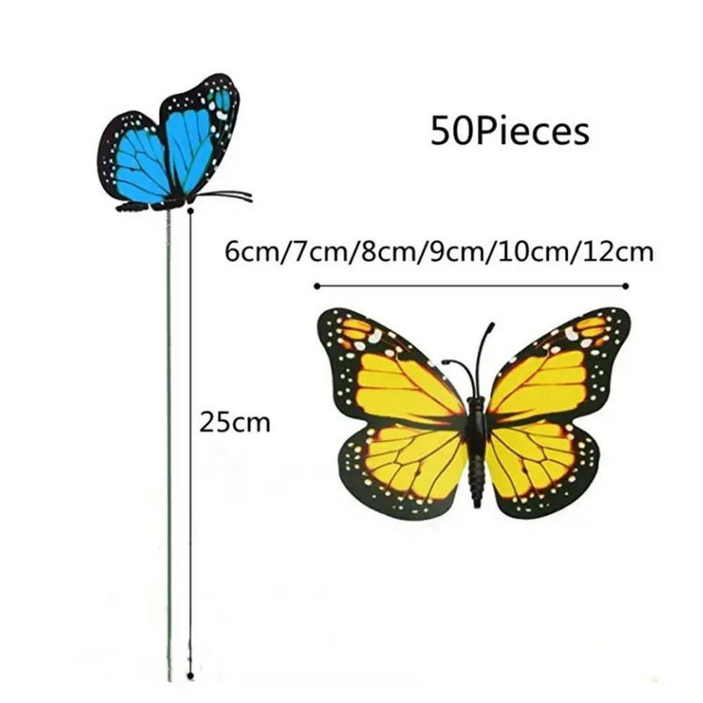 Butterflies Stakes  Outdoor Patio Lawn Yard Garden Ornaments Patio Decor Butterfly Garden Stakes