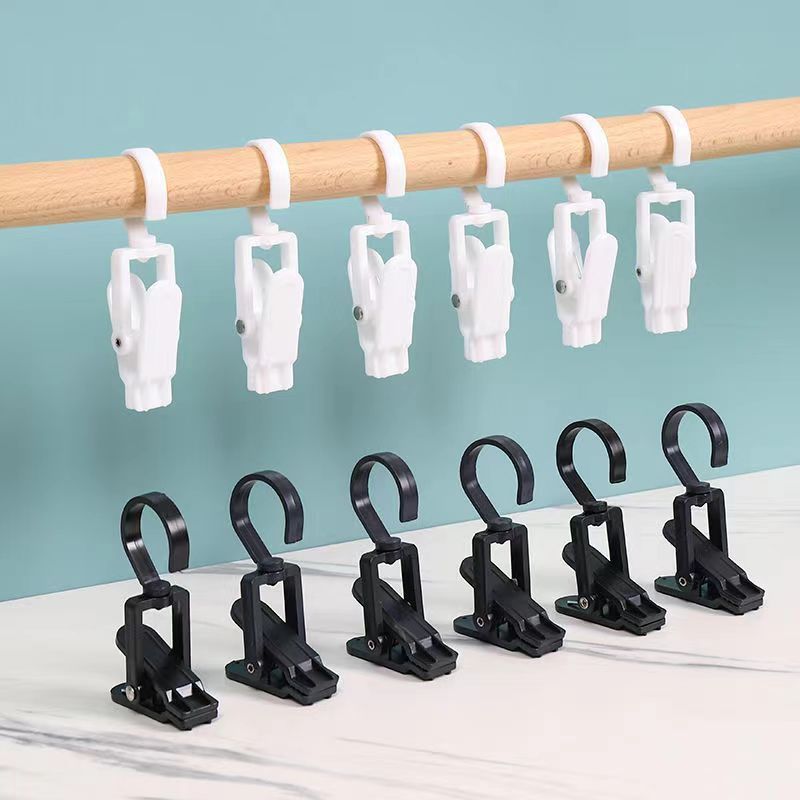 Plastic Swivel Hooks Travel Rotating Rotating Hanging Laundry Hook Clothes Pins Hat Clip Strong Rotating Sock Clips