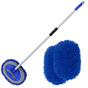 62" Microfiber Car Wash Brush with Long Handle Car washing  Mop Kit Mitt Sponge  Cleaning Supplies Kit Duster RV Washing Car