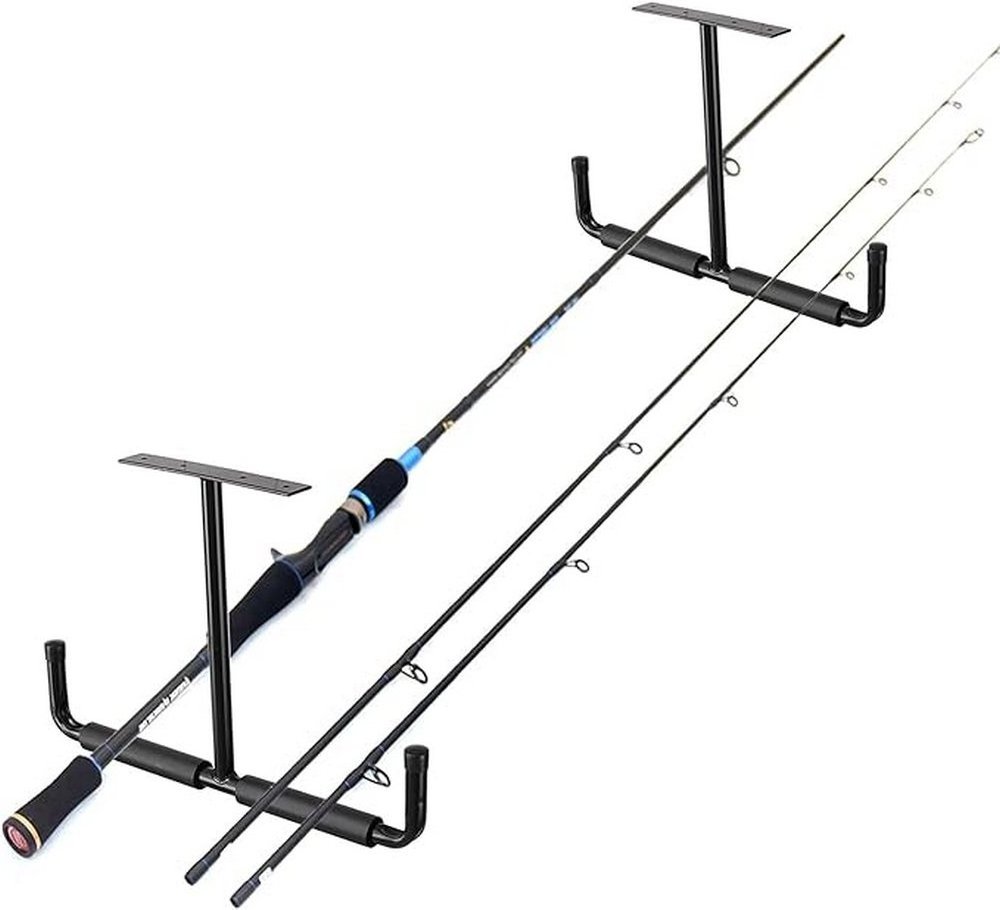 Heavy Duty Double Ceiling Rack Utility Shed Hangers Overhead Garage Hanging for Lumber Ladder Storage Other Bulky Storage Rack