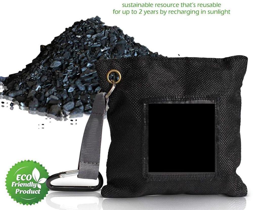 Active Bamboo Charcoal 200g Black Bamboo Charcoal Car Bags With Hook Natural Activated Charcoal Air Purifying Bag