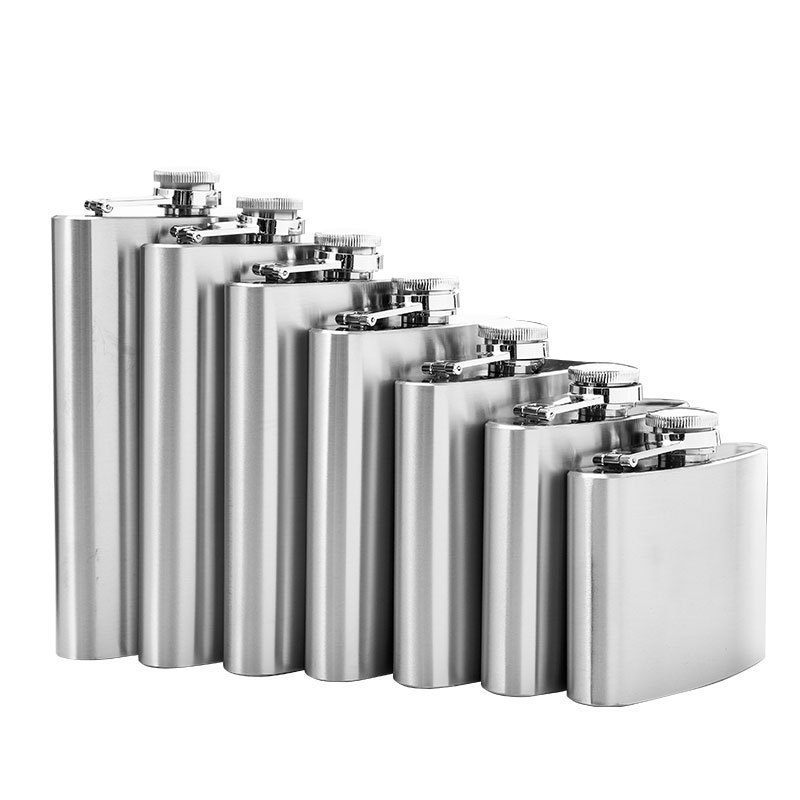 Factory Wholesale Different Capacity Portable Alcohol Whisky Wine Pot Bottle Pocket 304 Stainless Steel 4-10oz Hip Flask