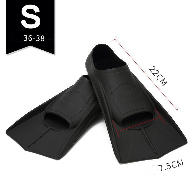 Silicone Training Swim Fins Diving Flippers Unisex Short Silicone Swimming Fins