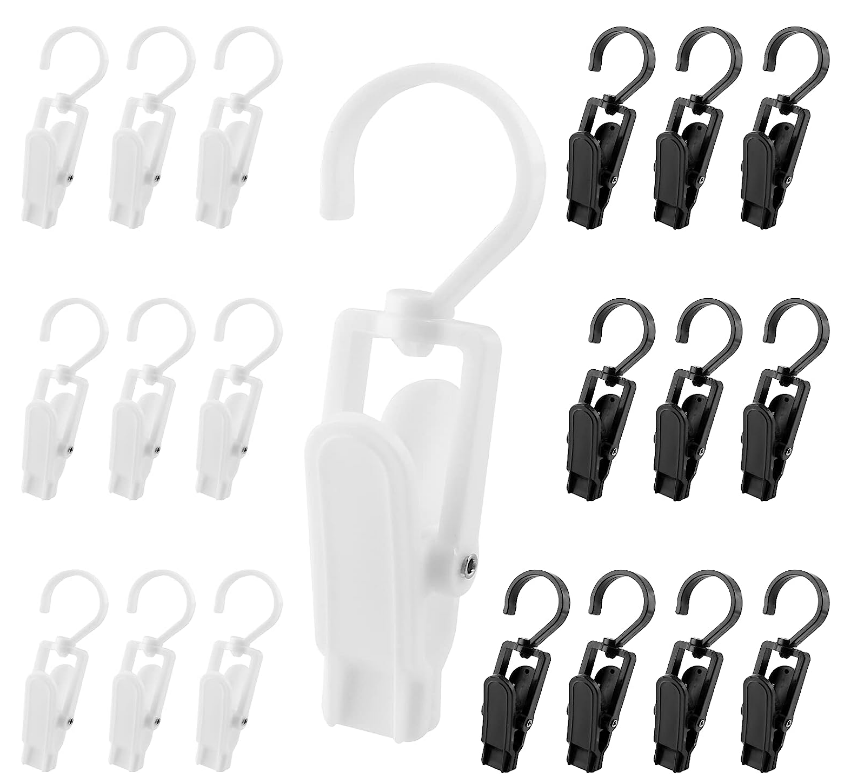 Plastic Swivel Hooks Travel Rotating Rotating Hanging Laundry Hook Clothes Pins Hat Clip Strong Rotating Sock Clips