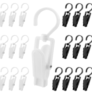 Plastic Swivel Hooks Travel Rotating Rotating Hanging Laundry Hook Clothes Pins Hat Clip Strong Rotating Sock Clips