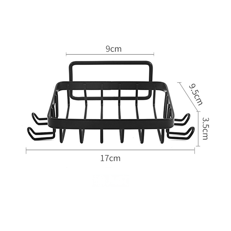 Bathroom Toilet Kitchen Dorm Black Shower Shelves Wall Mount Rustproof Baskets Adhesives Mounted Shower Caddy Bathroom Organizer