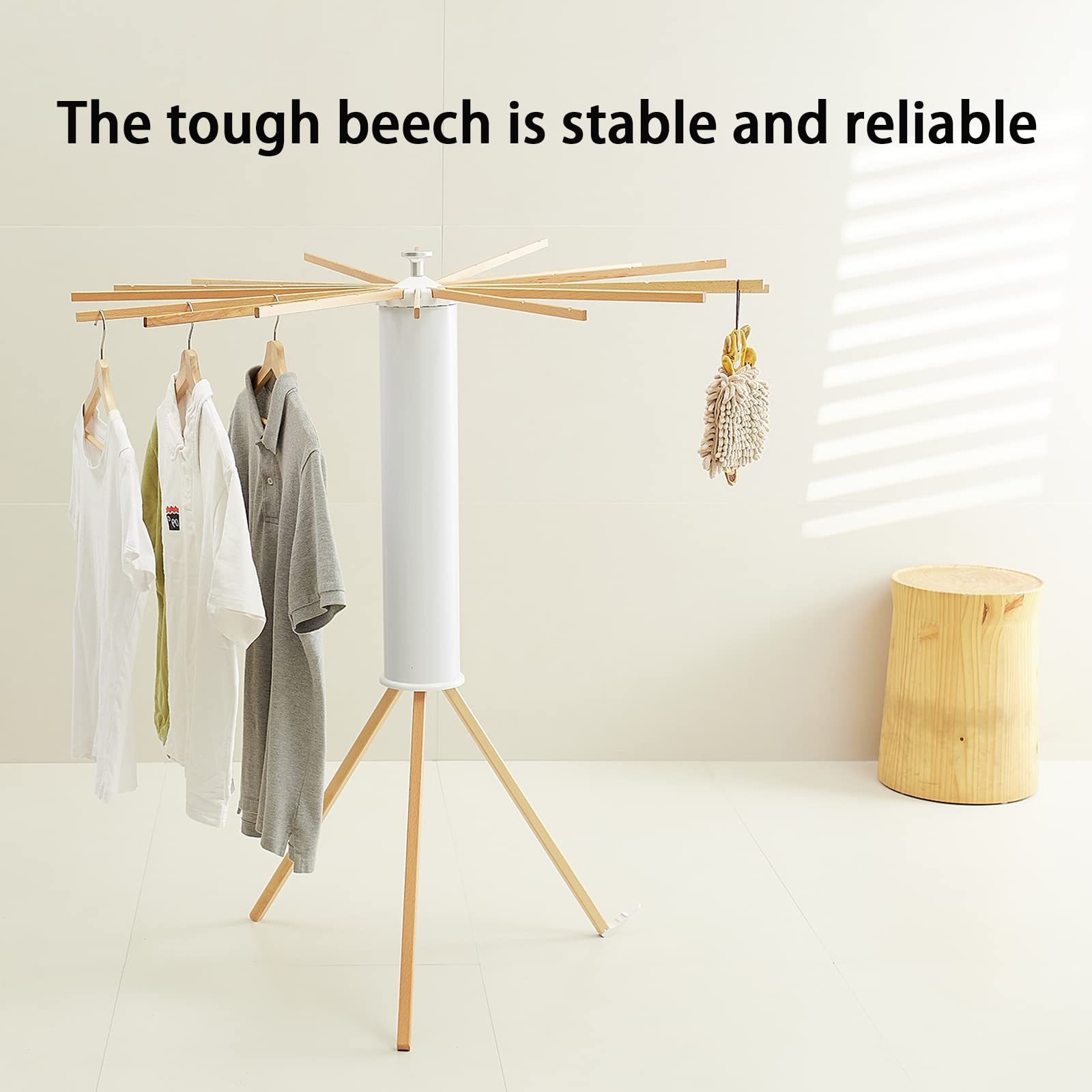 Tripod Clothes Drying Rack, Garment Rack Portable and Foldable Space Saving Laundry Drying Rack